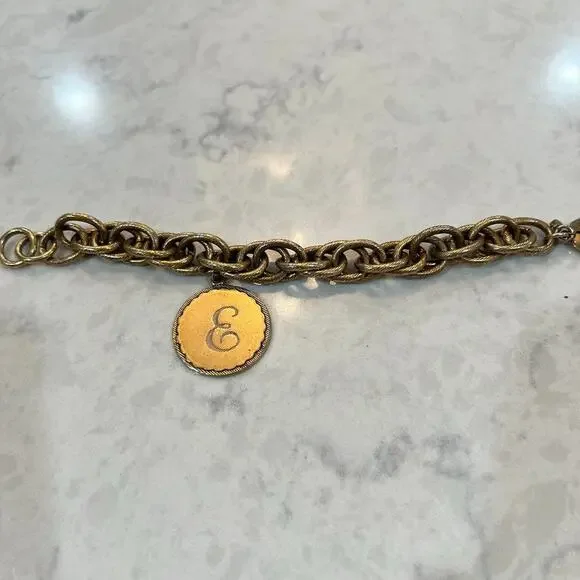 Maximal Art, gold tone link bracelet with medallion - Picture 2 of 6